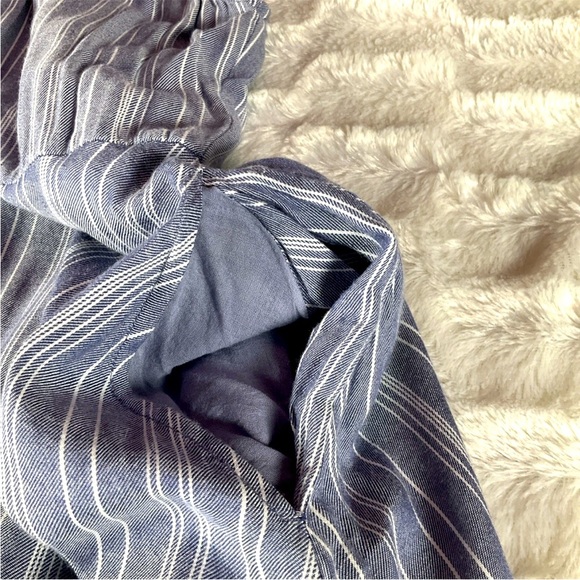 ROLLER RABBIT Dakota Women’s Size S Blue And White Striped Chambray Dress - Picture 10 of 12